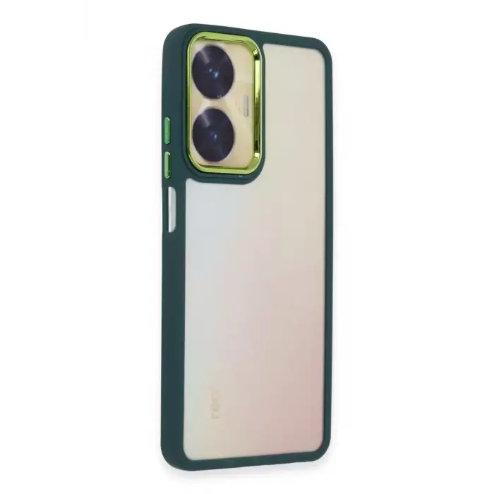Newface Realme C55 Kılıf Dora Kapak - Haki Yeşil