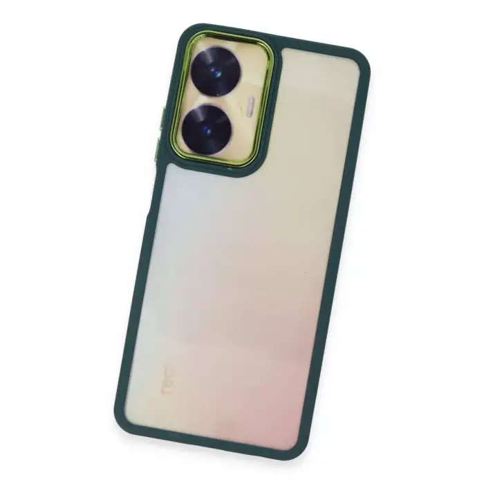Newface Realme C55 Kılıf Dora Kapak - Haki Yeşil
