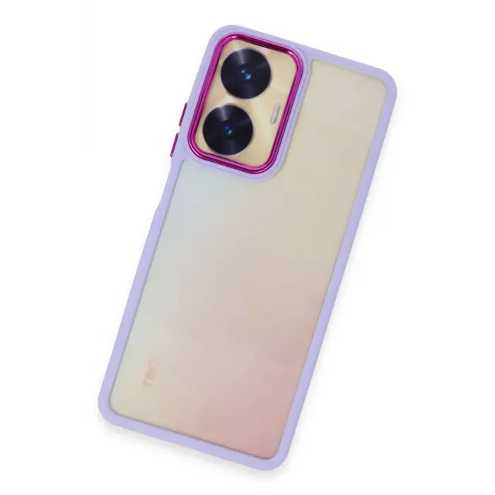 Newface Realme C55 Kılıf Dora Kapak - Lila