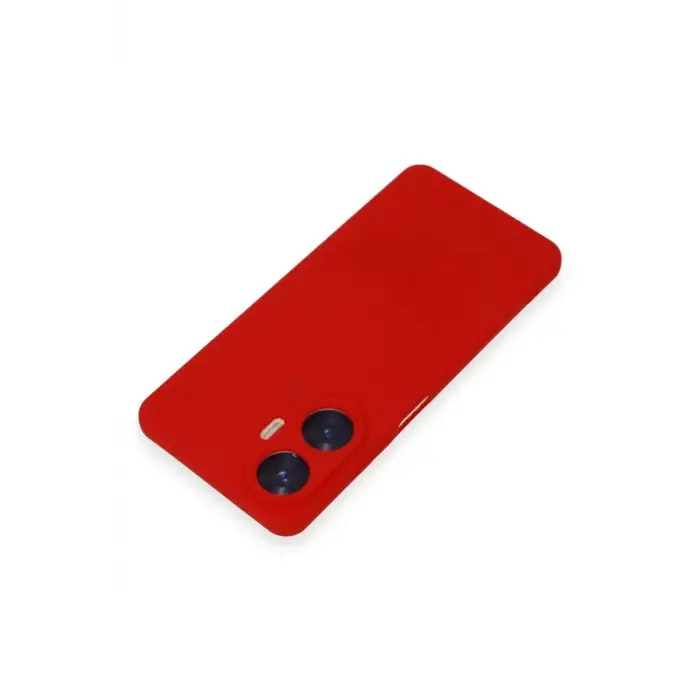 Newface Realme C55 Kılıf Nano içi Kadife Silikon - Kırmızı