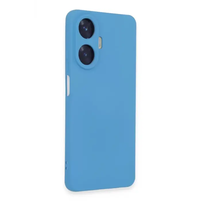 Newface Realme C55 Kılıf Nano içi Kadife Silikon - Mavi