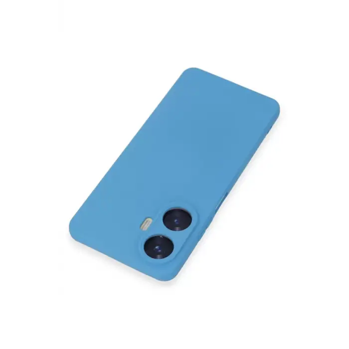Newface Realme C55 Kılıf Nano içi Kadife Silikon - Mavi
