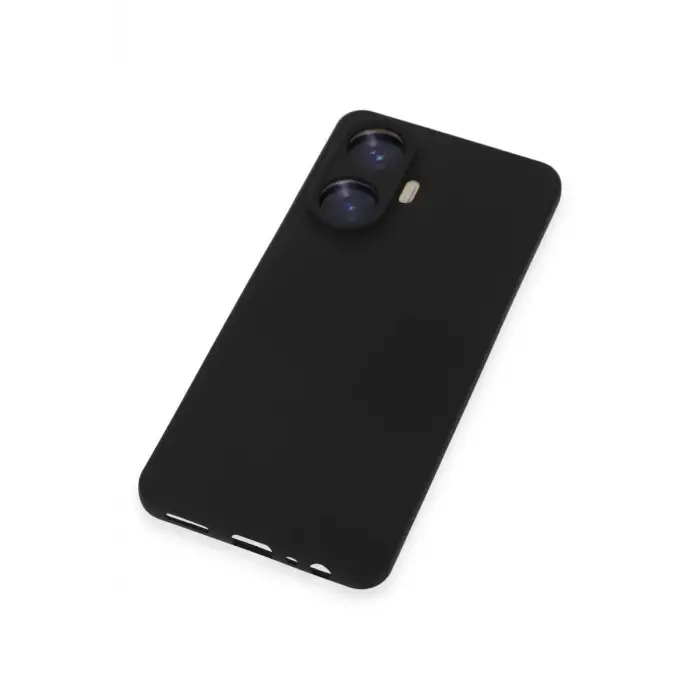 Newface Realme C55 Kılıf Nano içi Kadife Silikon - Siyah