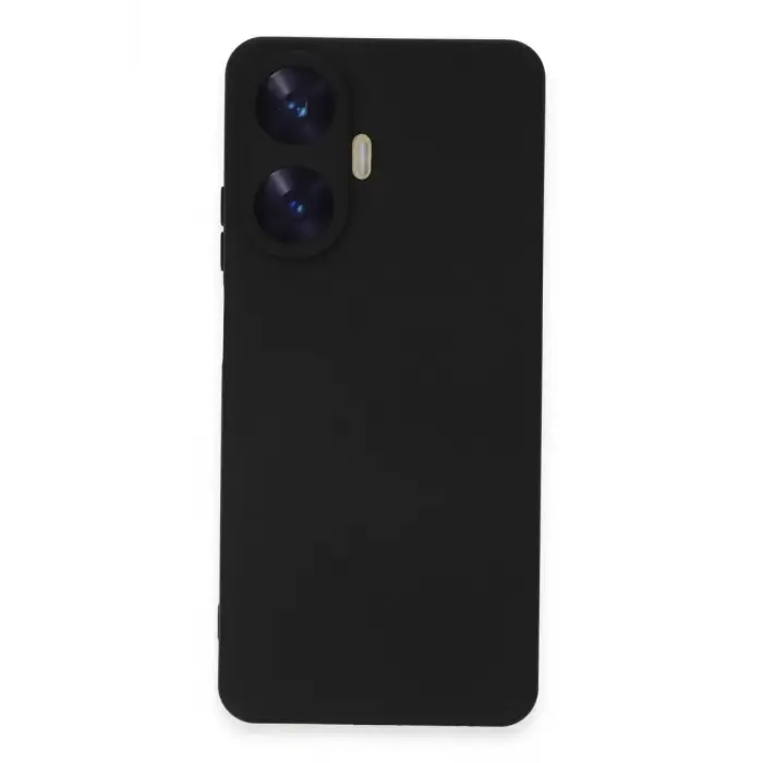 Newface Realme C55 Kılıf Nano içi Kadife Silikon - Siyah