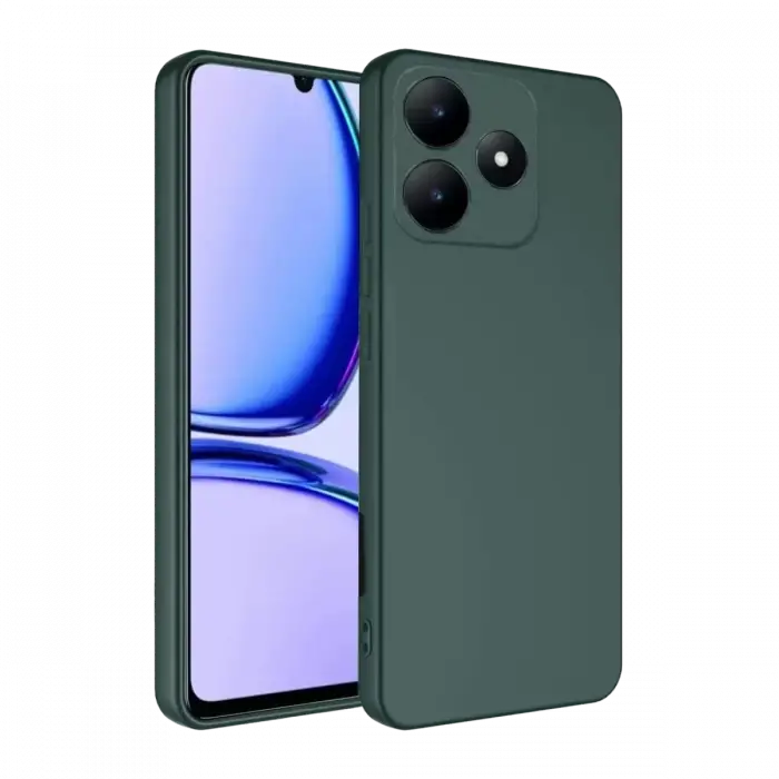 Newface Realme C61 Kılıf First Silikon - Koyu Yeşil