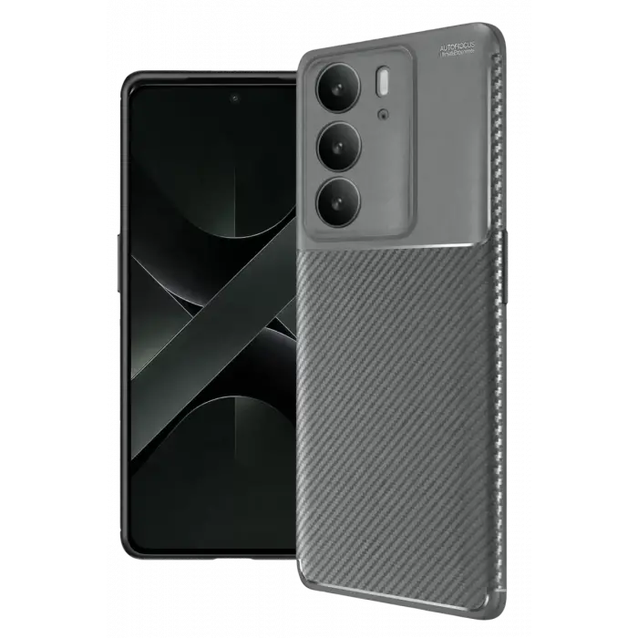 Newface Realme C75 4G Auto Focus Karbon Kapak - Gri