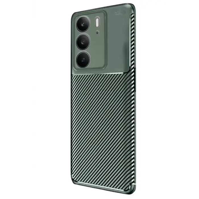 Newface Realme C75 4G Auto Focus Karbon Kapak - Koyu Yeşil