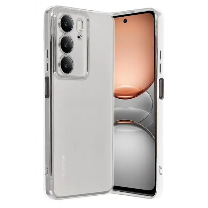 Newface Realme C75 4G Kılıf Razer Lensli Silikon - Gümüş