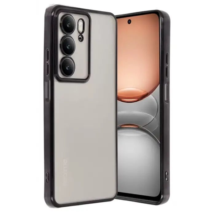 Newface Realme C75 4G Kılıf Razer Lensli Silikon - Siyah