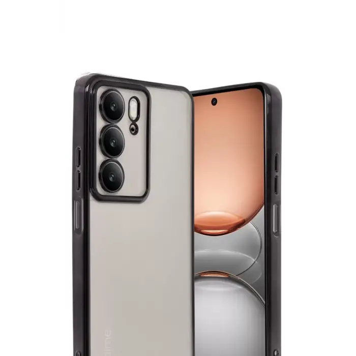 Newface Realme C75 4G Kılıf Razer Lensli Silikon - Siyah