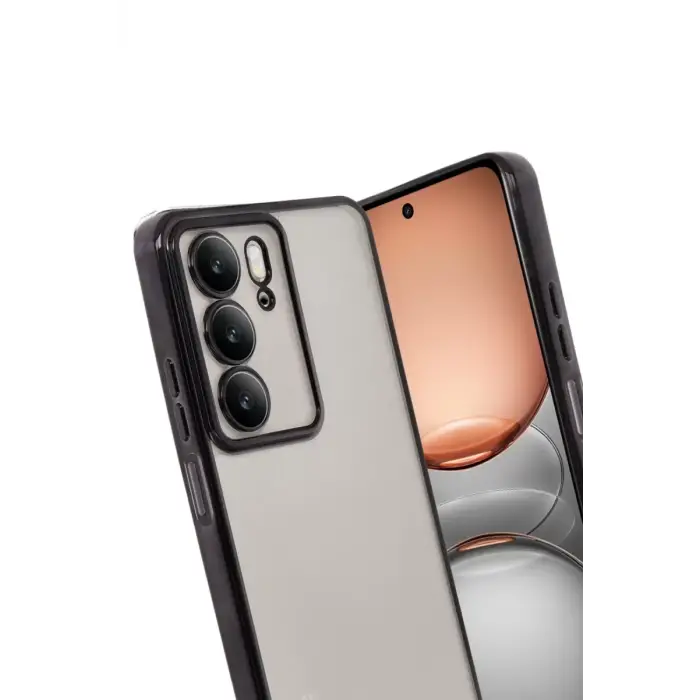 Newface Realme C75 4G Kılıf Razer Lensli Silikon - Siyah