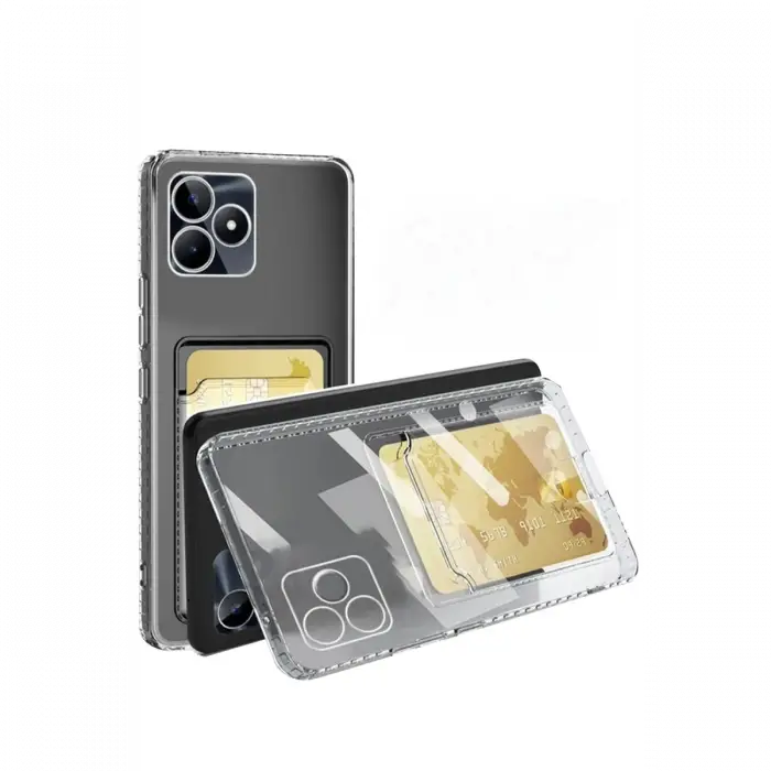 Newface Realme Note 50 4G Kılıf Kart Şeffaf Silikon - Şeffaf