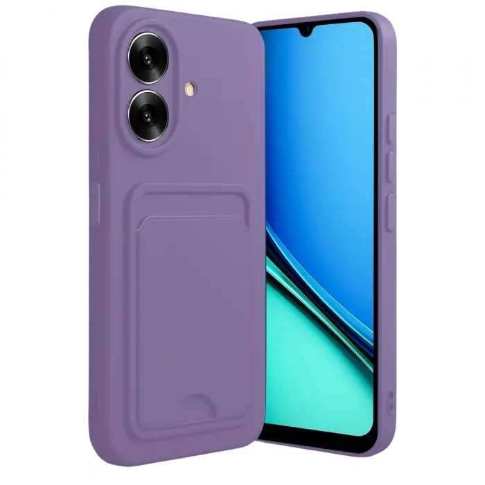 Newface Realme Note 60 Kelvin Kartvizitli Silikon - Lila