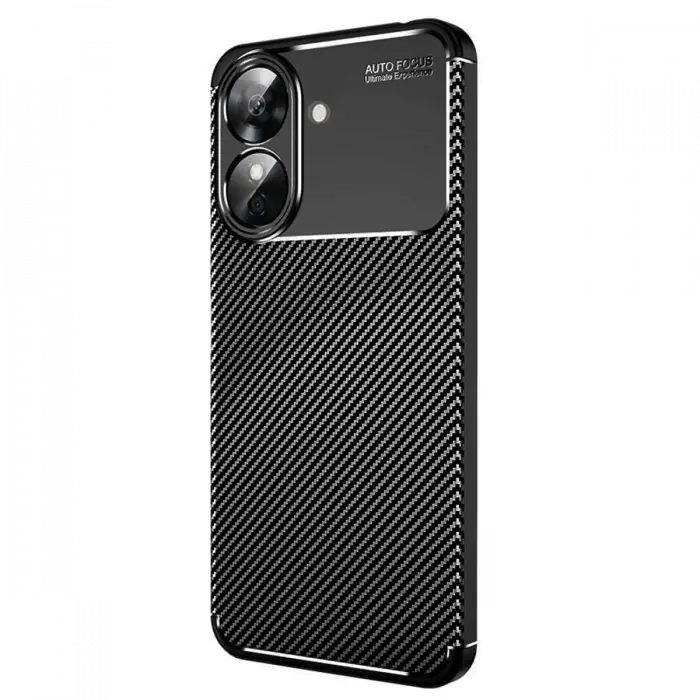 Newface Realme Note 60 Kılıf Auto Focus Karbon Kapak - Siyah