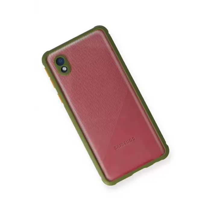Newface Samsung Galaxy A01 Core Kılıf Miami Şeffaf Silikon - Yeşil