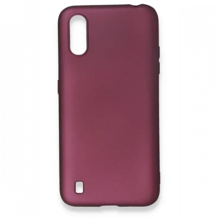 Newface Samsung Galaxy A01 Kılıf First Silikon - Mürdüm