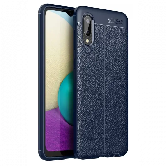 Newface Samsung Galaxy A02 Kılıf Auto Focus Kapak - Lacivert