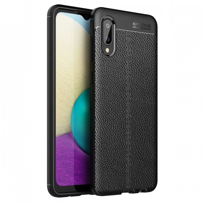 Newface Samsung Galaxy A02 Kılıf Auto Focus Kapak - Siyah