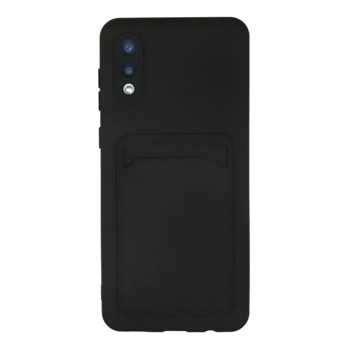 Newface Samsung Galaxy A02 Kılıf Kelvin Kartvizitli Silikon - Siyah