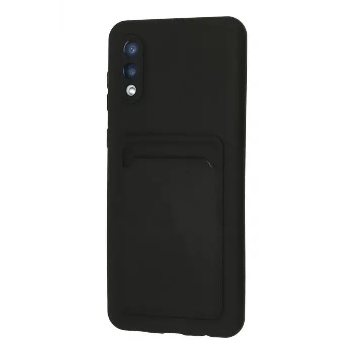 Newface Samsung Galaxy A02 Kılıf Kelvin Kartvizitli Silikon - Siyah