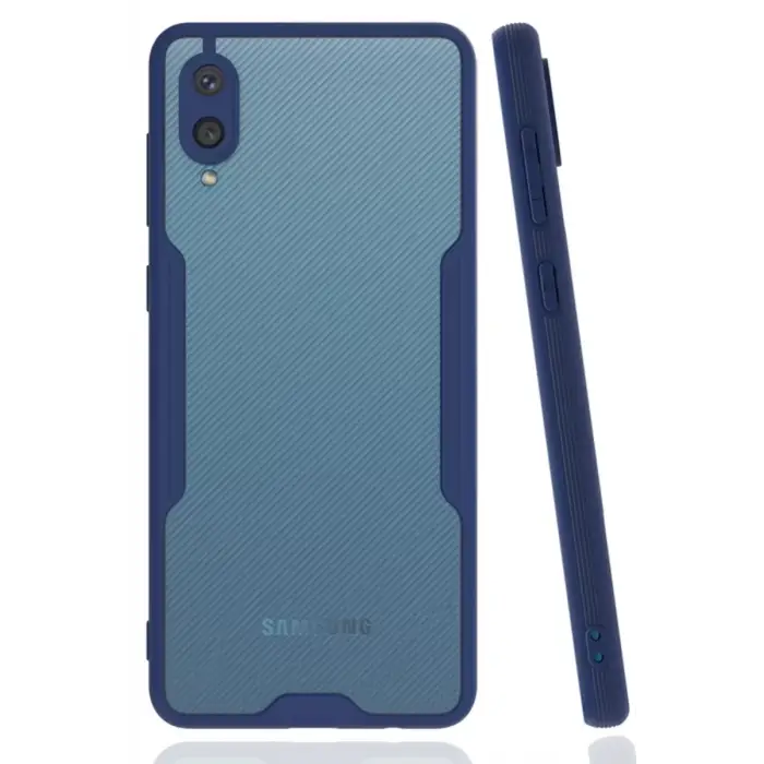 Newface Samsung Galaxy A02 Kılıf Platin Silikon - Lacivert