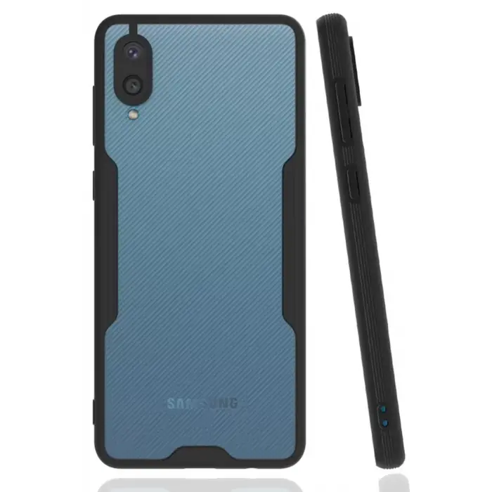 Newface Samsung Galaxy A02 Kılıf Platin Silikon - Siyah