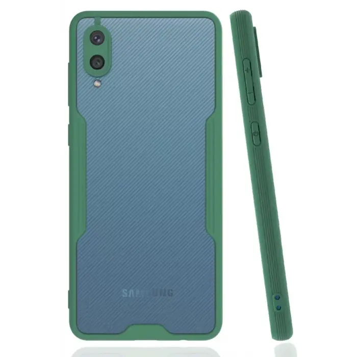 Newface Samsung Galaxy A02 Kılıf Platin Silikon - Yeşil