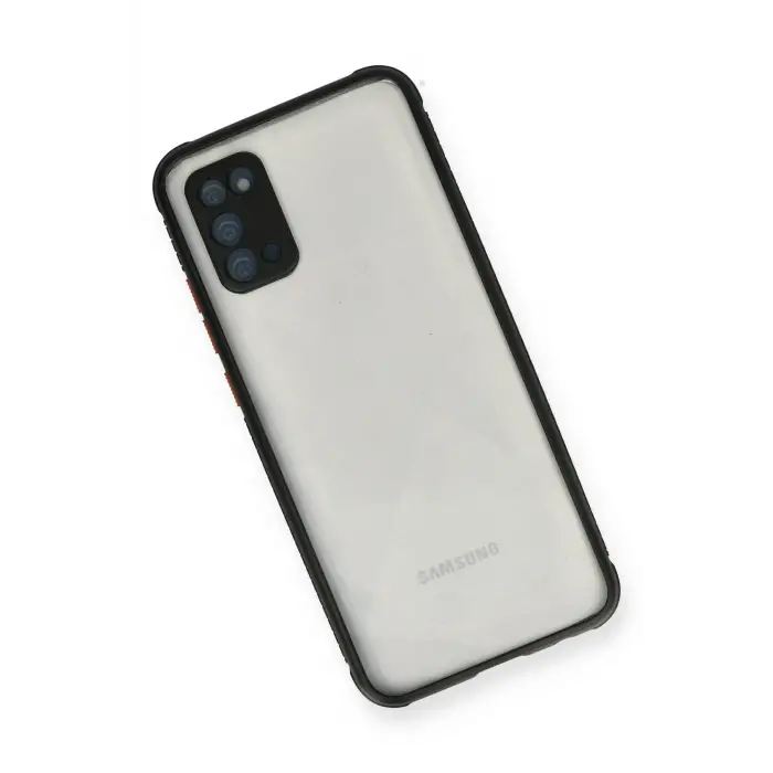 Newface Samsung Galaxy A02S Kılıf Miami Şeffaf Silikon - Siyah