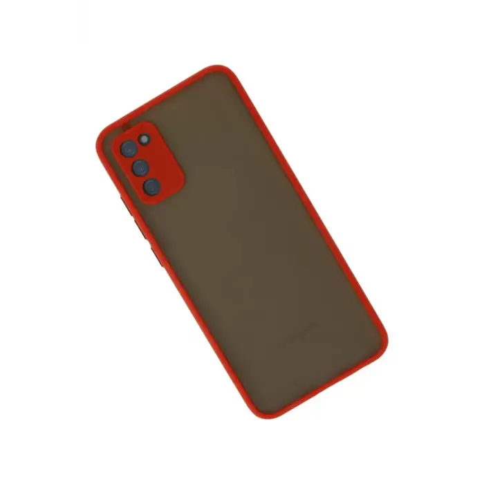 Newface Samsung Galaxy A02S Kılıf Montreal Silikon Kapak - Kırmızı