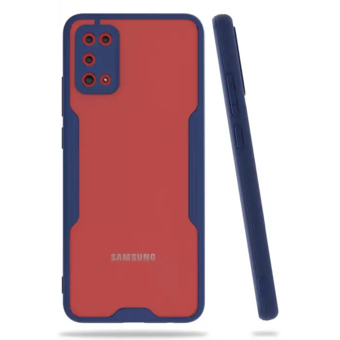 Newface Samsung Galaxy A02S Kılıf Platin Silikon - Lacivert