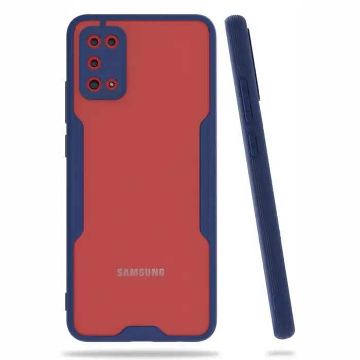 Newface Samsung Galaxy A02S Kılıf Platin Silikon - Lacivert