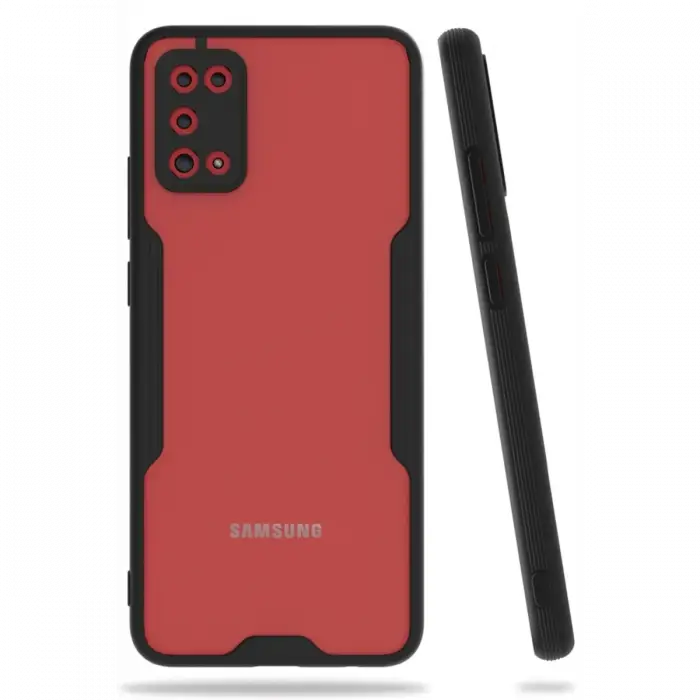 Newface Samsung Galaxy A02S Kılıf Platin Silikon - Siyah