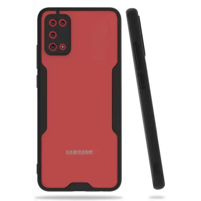 Newface Samsung Galaxy A02S Kılıf Platin Silikon - Siyah