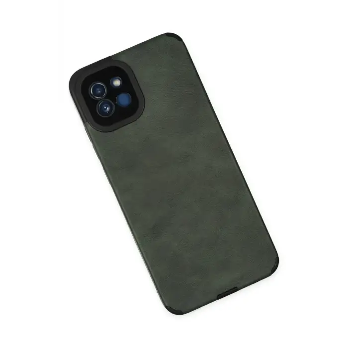 Newface Samsung Galaxy A03 Kılıf Loop Deri Silikon - Yeşil