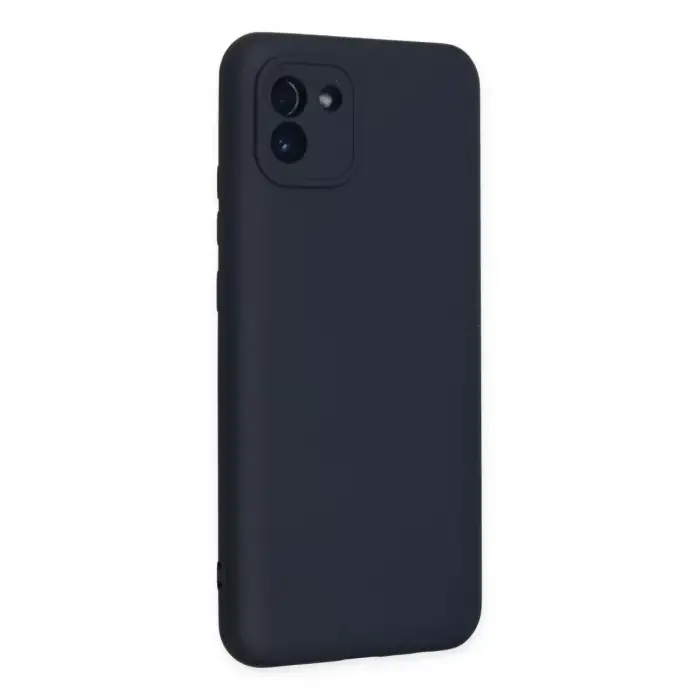 Newface Samsung Galaxy A03 Kılıf Nano içi Kadife Silikon - Lacivert