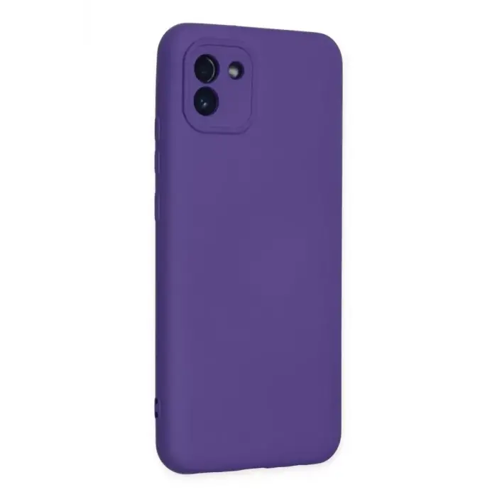 Newface Samsung Galaxy A03 Kılıf Nano içi Kadife Silikon - Mor
