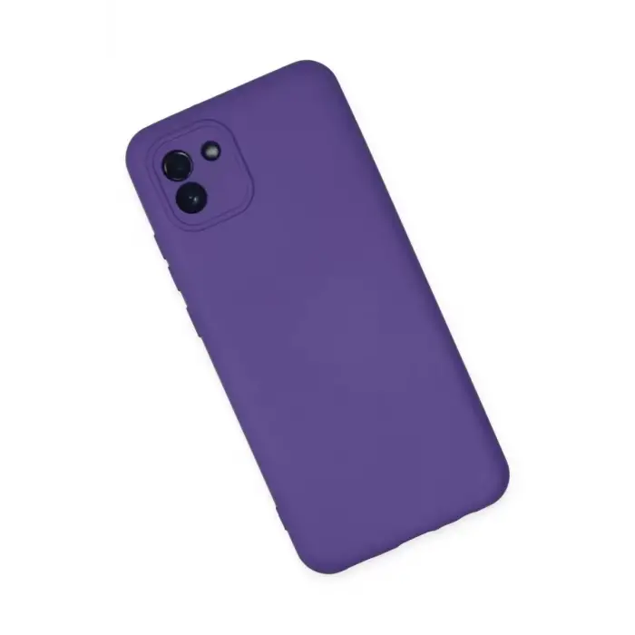Newface Samsung Galaxy A03 Kılıf Nano içi Kadife Silikon - Mor