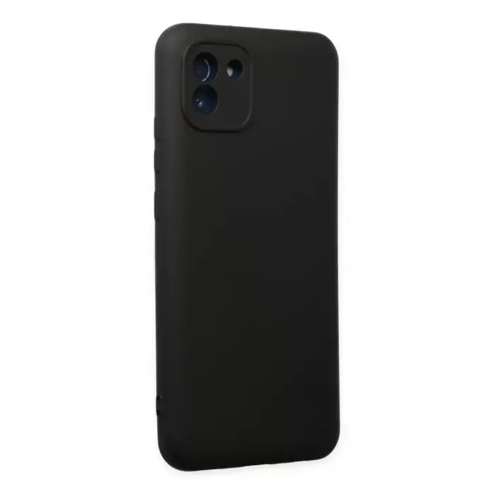 Newface Samsung Galaxy A03 Kılıf Nano içi Kadife Silikon - Siyah
