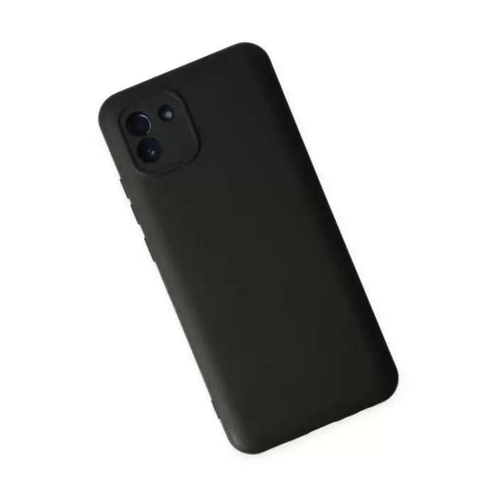Newface Samsung Galaxy A03 Kılıf Nano içi Kadife Silikon - Siyah