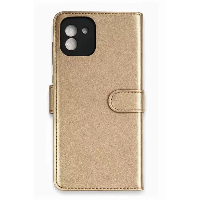 Newface Samsung Galaxy A03 Kılıf Trend S Plus Kapaklı Kılıf - Gold