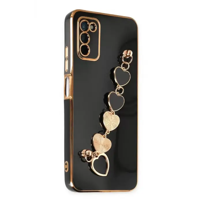 Newface Samsung Galaxy A03S Kılıf Esila Silikon - Siyah