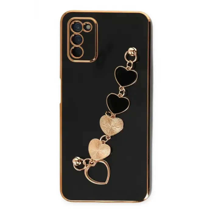 Newface Samsung Galaxy A03S Kılıf Esila Silikon - Siyah