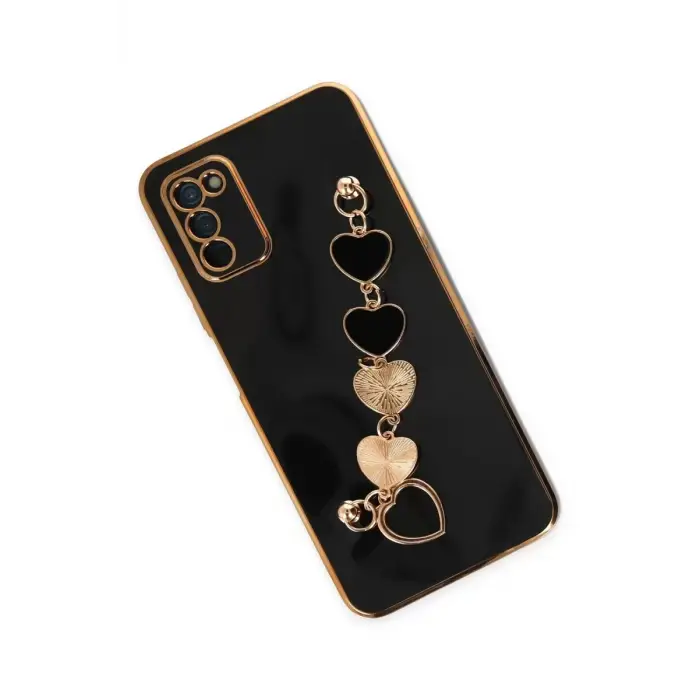 Newface Samsung Galaxy A03S Kılıf Esila Silikon - Siyah