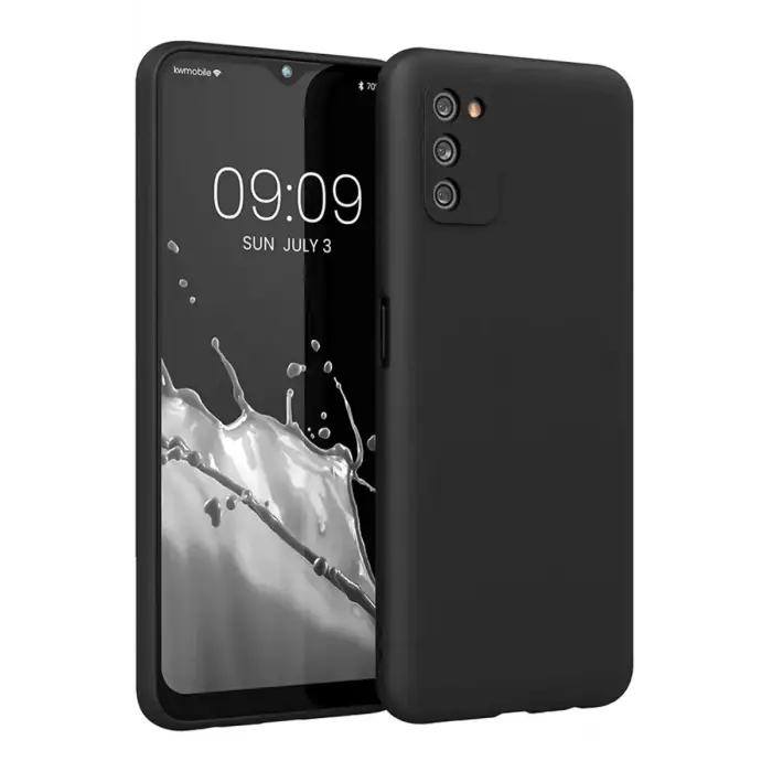 Newface Samsung Galaxy A03S Kılıf First Silikon - Siyah