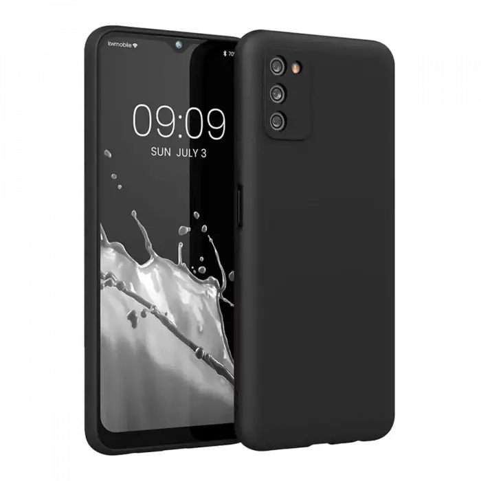 Newface Samsung Galaxy A03S Kılıf First Silikon - Siyah
