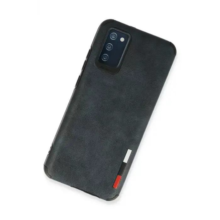 Newface Samsung Galaxy A03S Kılıf Loop Deri Silikon - Lacivert