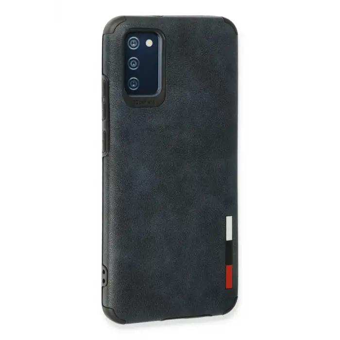 Newface Samsung Galaxy A03S Kılıf Loop Deri Silikon - Lacivert