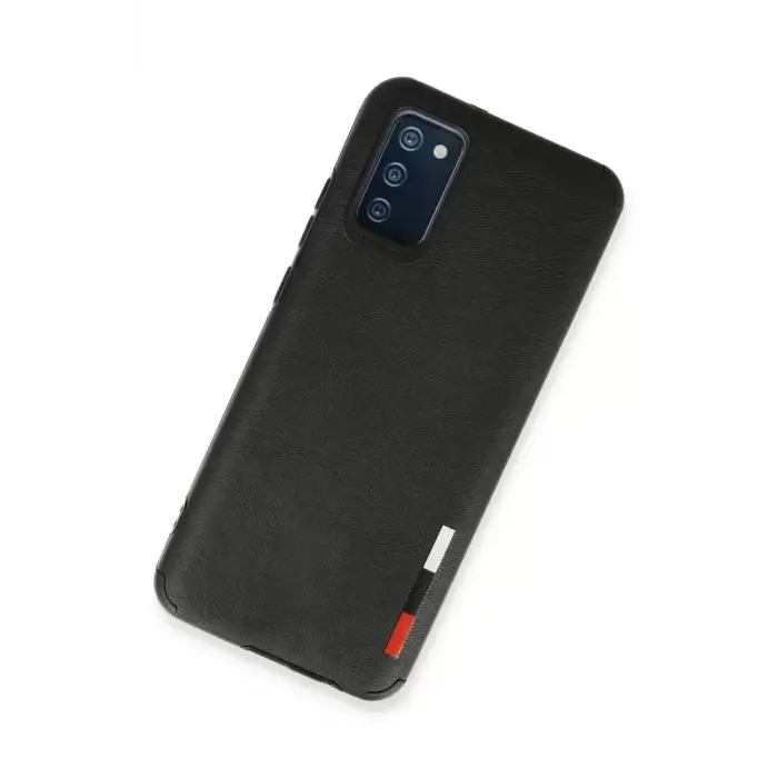 Newface Samsung Galaxy A03S Kılıf Loop Deri Silikon - Siyah