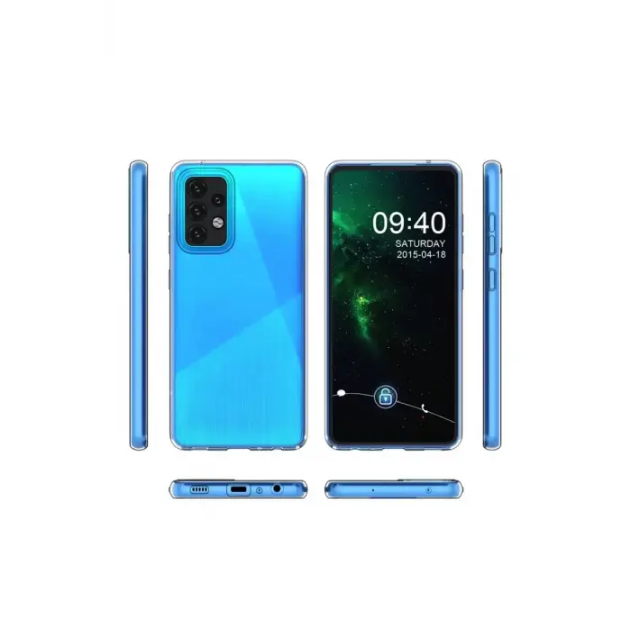 Newface Samsung Galaxy A03S Kılıf Lüx Şeffaf Silikon