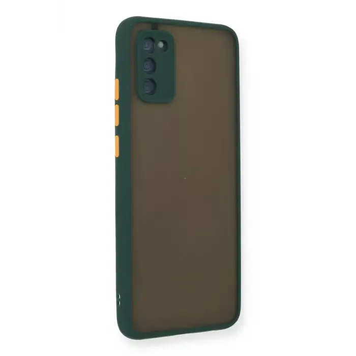 Newface Samsung Galaxy A03S Kılıf Montreal Silikon Kapak - Yeşil